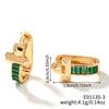 Wholesale Jewelry Geometric U Shaped Copper Earrings For Women