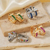 Wholesale Jewelry Geometric U Shaped Copper Earrings For Women
