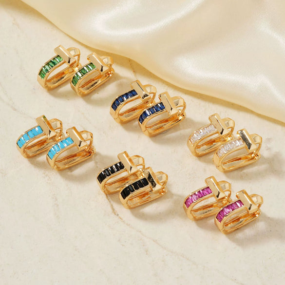 Wholesale Jewelry Geometric U Shaped Copper Earrings For Women