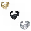 Wholesale Jewelry Geometric Water Ripple Titanium Steel Women's Opening Adjustable Ring Electroplated