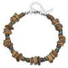 Wholesale Jewelry Geometric Wooden Beads Turquoise Coconut Shell Handmade Unisex Bracelet