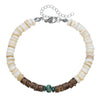 Wholesale Jewelry Geometric Wooden Beads Turquoise Coconut Shell Handmade Unisex Bracelet
