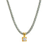 Wholesale Jewelry Geometric Zircon Copper Electroplated Braided Rope Necklace For Women