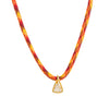 Wholesale Jewelry Geometric Zircon Copper Electroplated Braided Rope Necklace For Women
