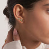 Wholesale Jewelry Geometric Zircon Inlaid S925 Silver Mushroom Earrings Electroplated For Women