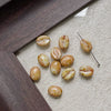 Wholesale Jewelry Glass Glazed Beads Lines Pattern Pearlescent Treatment Bracelet Necklace Mobile Phone Chain Accessories Material