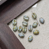 Wholesale Jewelry Glass Glazed Beads Lines Pattern Pearlescent Treatment Bracelet Necklace Mobile Phone Chain Accessories Material