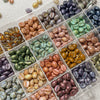 Wholesale Jewelry Glass Glazed Beads Lines Pattern Pearlescent Treatment Bracelet Necklace Mobile Phone Chain Accessories Material