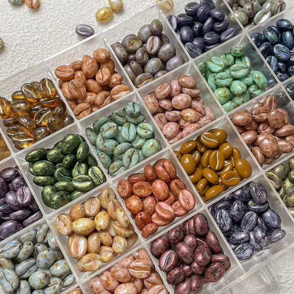 Wholesale Jewelry Glass Glazed Beads Lines Pattern Pearlescent Treatment Bracelet Necklace Mobile Phone Chain Accessories Material