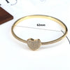 Wholesale Jewelry Gold Heartshaped Zirconium Adjustable Bracelet