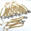 Wholesale Jewelry Gold Plated Beaded Balloon Initial Charm Adjustable Bracelet With Letters Numbers Text