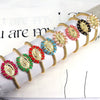 Wholesale Jewelry Gold Plated Copper Beads Wound Oval Geometric Style Beaded Bracelet