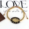 Wholesale Jewelry Gold Plated Copper Beads Wound Oval Geometric Style Beaded Bracelet