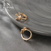 Wholesale Jewelry Gold Plated Crown Earrings Minimalist Style