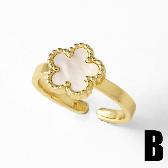 Wholesale Jewelry Goldplated Copper Heart Ushaped Open Ring Geometric Style For Women And Unisex