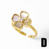 Wholesale Jewelry Goldplated Copper Heart Ushaped Open Ring Geometric Style For Women And Unisex