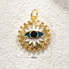 Wholesale Jewelry Goldplated Copper Star Dripping Oil Eye Pendant