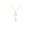 Wholesale Jewelry Gourd Copper Real Gold Electroplated Zircon Geometric Clavicle Necklace
