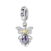 Wholesale Jewelry Guardian Lucky Angel Cross 925 Sterling Silver Dripping Oil Pendant Accessories