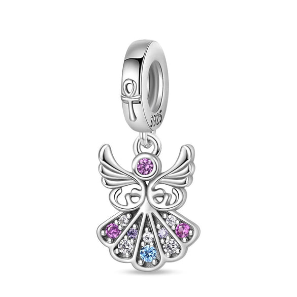 Wholesale Jewelry Guardian Lucky Angel Cross 925 Sterling Silver Dripping Oil Pendant Accessories