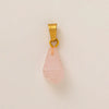 Wholesale Jewelry Handcut Geometric Lapis Gold Powder Stone Pendant Electroplated Stainless Steel Nonfading Necklace For Women