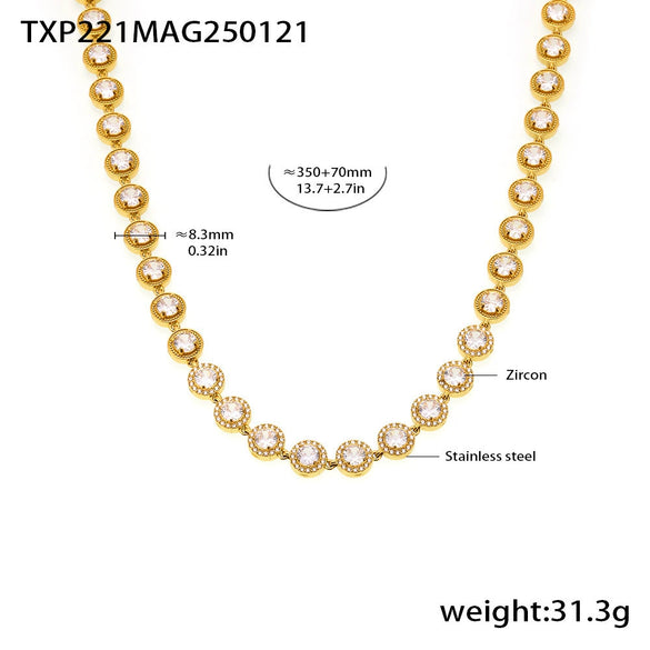 Wholesale Jewelry Handmade Chain Necklace Bracelet Titanium Steel 18K Gold Plated