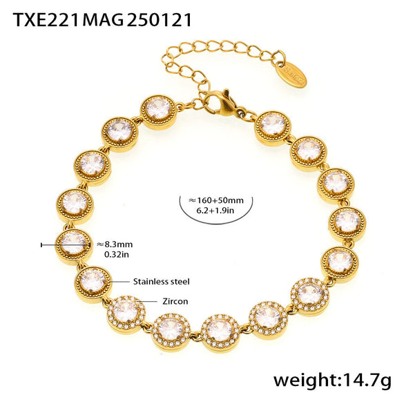 Wholesale Jewelry Handmade Chain Necklace Bracelet Titanium Steel 18K Gold Plated