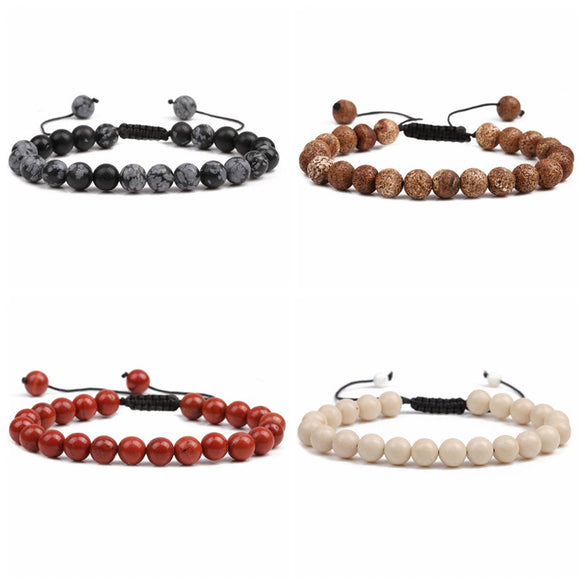 Wholesale Jewelry Handmade Geometric Agate Beaded Woven Bracelet