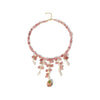 Wholesale Jewelry Handmade Geometric Copper 925 Silver Strawberry Crystal Pearl Clavicle Necklace For Women