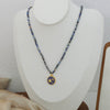 Wholesale Jewelry Handmade Natural Stone And Stainless Steel Pendant Necklace With Geometric Pattern For Women