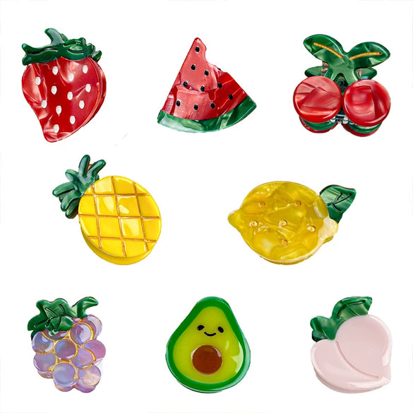 Wholesale Jewelry Handpainted Fruit Shape Acetic Acid Handmade Hairpin Women's Hair Accessories