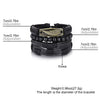 Wholesale Jewelry Handwoven Retro Feather Nameplate Artificial Leather Men's Bracelet