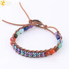 Wholesale Jewelry Handwoven Silver Buckle Natural Crystal Semiprecious Stone Minimalist Unisex Bracelet