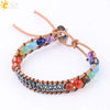 Wholesale Jewelry Handwoven Silver Buckle Natural Crystal Semiprecious Stone Minimalist Unisex Bracelet