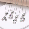 Wholesale Jewelry Heart English Letter Pendant Necklace Copper Inlaid Colorful Zircon Electroplated