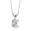 Wholesale Jewelry Heart English Letter Pendant Necklace Copper Inlaid Colorful Zircon Electroplated
