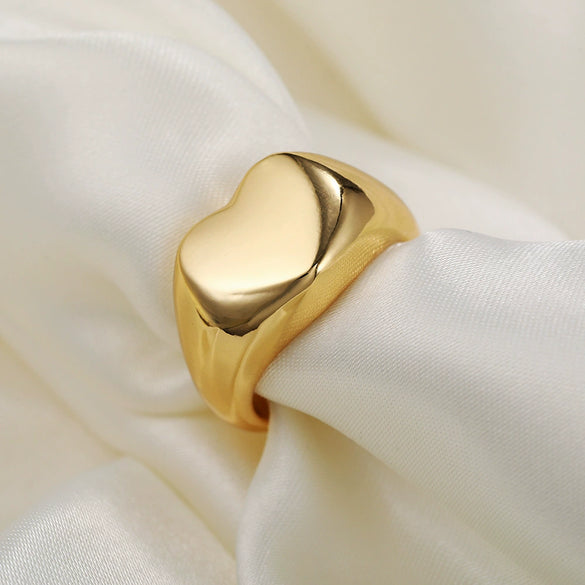 Wholesale Jewelry Heart Geometric Brass Real Gold Plated Zircon Ring Bracelet For Women