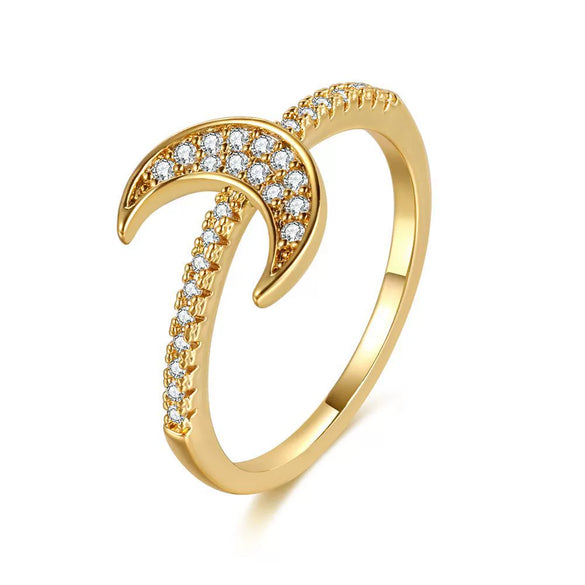 Wholesale Jewelry Heart Geometric Brass Real Gold Plated Zircon Ring Bracelet For Women