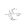 Wholesale Jewelry Heart Geometric Brass Real Gold Plated Zircon Ring Bracelet For Women