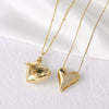 Wholesale Jewelry Heart Pendant Copper Real Gold Plated Necklace