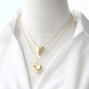 Wholesale Jewelry Heart Pendant Copper Real Gold Plated Necklace