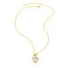 Wholesale Jewelry Heart Shape Copper Pendant Necklace Gold Plated O Chain