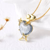 Wholesale Jewelry Heart Shape Copper Pendant Necklace Gold Plated O Chain