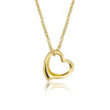 Wholesale Jewelry Heart Shape Mixed Gemstone Inlay Copper O Chain Electroplated Necklace For Women