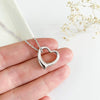 Wholesale Jewelry Heart Shape Mixed Gemstone Inlay Copper O Chain Electroplated Necklace For Women