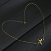 Wholesale Jewelry Heart Shape Titanium Steel Necklace Electroplating Polishing