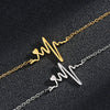 Wholesale Jewelry Heart Shape Titanium Steel Necklace Electroplating Polishing