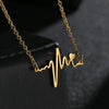 Wholesale Jewelry Heart Shape Titanium Steel Necklace Electroplating Polishing