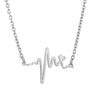 Wholesale Jewelry Heart Shape Titanium Steel Necklace Electroplating Polishing