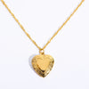 Wholesale Jewelry Heart Shape Zircon Copper And Titanium Steel Openable Photo Album Necklace Plated With Real Gold